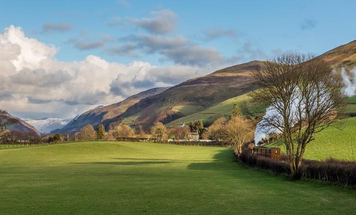 On a wintry day, our train steams up the Fathew Valley towards Cader Idris
Pic - Barbara Fuller